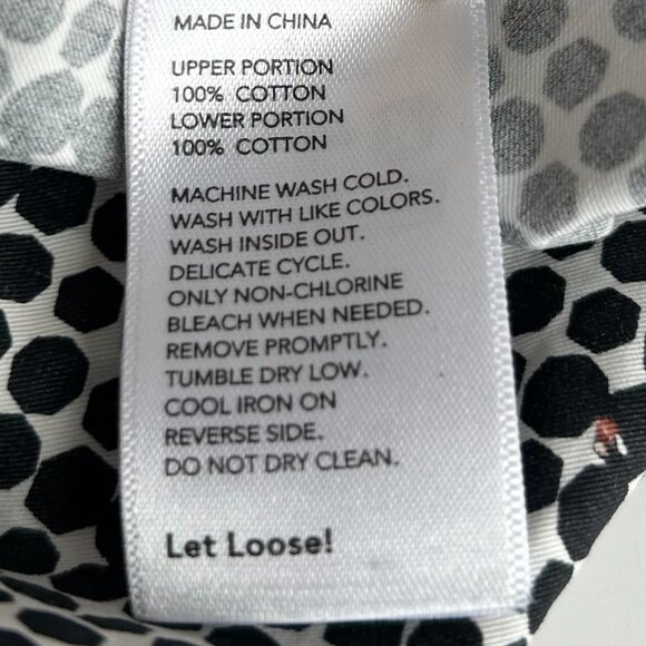 Kate Spade South America 100% Cotton Balloon Polka Dot skirt in black and white - Picture 5 of 6